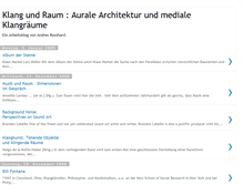 Tablet Screenshot of klangundraum.blogspot.com