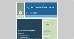 Desktop Screenshot of buy-bee-pollen-info-blogs.blogspot.com