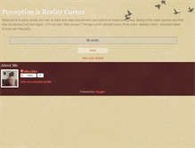 Tablet Screenshot of perceptionisrealitycorner.blogspot.com