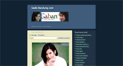 Desktop Screenshot of gadisbandung.blogspot.com