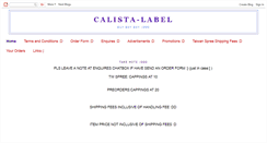 Desktop Screenshot of calista-label.blogspot.com