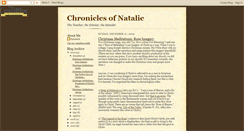 Desktop Screenshot of chroniclesofnatalie.blogspot.com