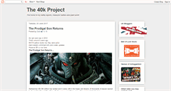 Desktop Screenshot of 40kproject.blogspot.com