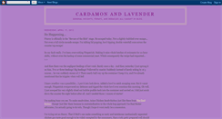 Desktop Screenshot of cardamonandlavender.blogspot.com