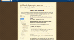 Desktop Screenshot of californiabankruptcyanswers.blogspot.com