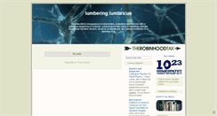 Desktop Screenshot of lumbering-lumbricus.blogspot.com