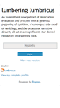 Mobile Screenshot of lumbering-lumbricus.blogspot.com