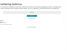 Tablet Screenshot of lumbering-lumbricus.blogspot.com