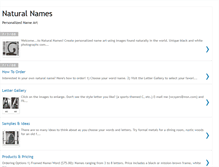Tablet Screenshot of naturalnames.blogspot.com
