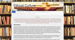 Desktop Screenshot of ethical-culture.blogspot.com