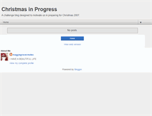Tablet Screenshot of christmasinprogress.blogspot.com