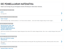 Tablet Screenshot of idepembelajaranmatematika.blogspot.com