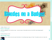 Tablet Screenshot of budgetingblondies.blogspot.com