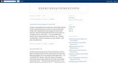 Desktop Screenshot of exerciseequipmentinfo.blogspot.com