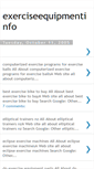 Mobile Screenshot of exerciseequipmentinfo.blogspot.com