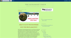 Desktop Screenshot of ecologistvoice.blogspot.com