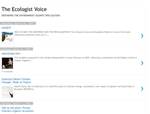 Tablet Screenshot of ecologistvoice.blogspot.com