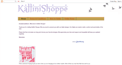 Desktop Screenshot of kallinishoppe.blogspot.com