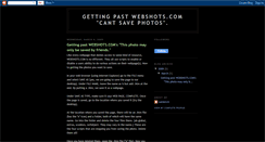 Desktop Screenshot of gettingpastwebshotscomcantsavephotos.blogspot.com