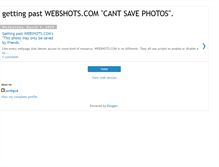 Tablet Screenshot of gettingpastwebshotscomcantsavephotos.blogspot.com