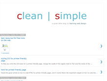 Tablet Screenshot of cleansimpledesigns.blogspot.com