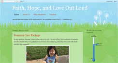 Desktop Screenshot of faithhopeandloveoutloud.blogspot.com