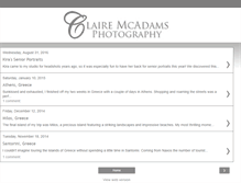 Tablet Screenshot of clairemcadamsphotography.blogspot.com