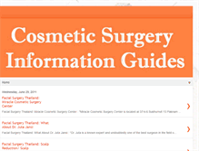 Tablet Screenshot of cosmeticsurgeryinformationguides.blogspot.com