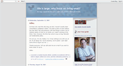 Desktop Screenshot of lifeislarge.blogspot.com