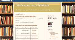 Desktop Screenshot of lifescienceden4students.blogspot.com