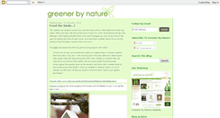 Desktop Screenshot of greenerbynature.blogspot.com