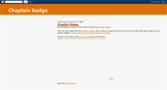 Desktop Screenshot of chaplainbadge.blogspot.com