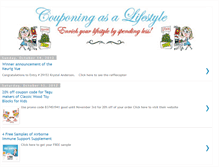 Tablet Screenshot of couponingasalifestyle.blogspot.com