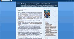 Desktop Screenshot of despre-credinta-libertate-spirituala.blogspot.com