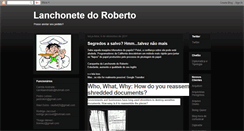Desktop Screenshot of lanchonetedoroberto.blogspot.com