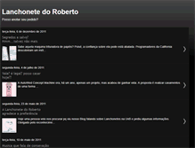 Tablet Screenshot of lanchonetedoroberto.blogspot.com