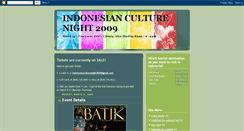Desktop Screenshot of indonesianculturenight2009.blogspot.com
