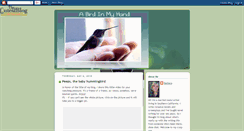Desktop Screenshot of abirdinmyhand.blogspot.com