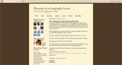 Desktop Screenshot of memoirsofageolover.blogspot.com