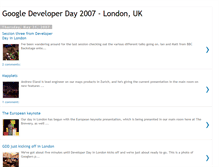 Tablet Screenshot of googledeveloperday2007-uk.blogspot.com
