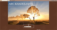 Desktop Screenshot of abukhadeejah.blogspot.com