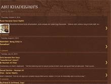 Tablet Screenshot of abukhadeejah.blogspot.com