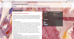 Desktop Screenshot of loqueseve.blogspot.com