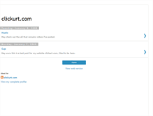 Tablet Screenshot of clickurt.blogspot.com