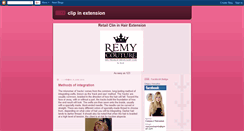 Desktop Screenshot of clip-in-extension.blogspot.com