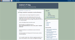 Desktop Screenshot of andrews-it-blog.blogspot.com