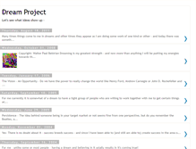 Tablet Screenshot of dreamproject.blogspot.com