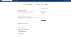 Desktop Screenshot of birthdayislamicwishes.blogspot.com