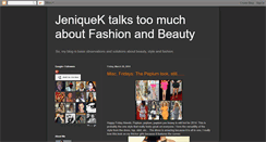 Desktop Screenshot of jeniquektalks.blogspot.com