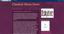 Desktop Screenshot of classicalmusicnewsvii.blogspot.com